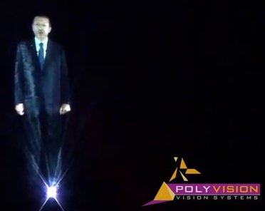Turkish PM appears as hologram to supporters